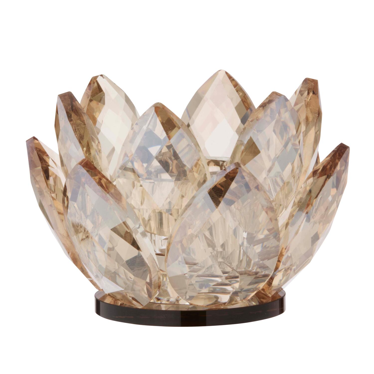 Lotus lysestage, amber - L9 cm